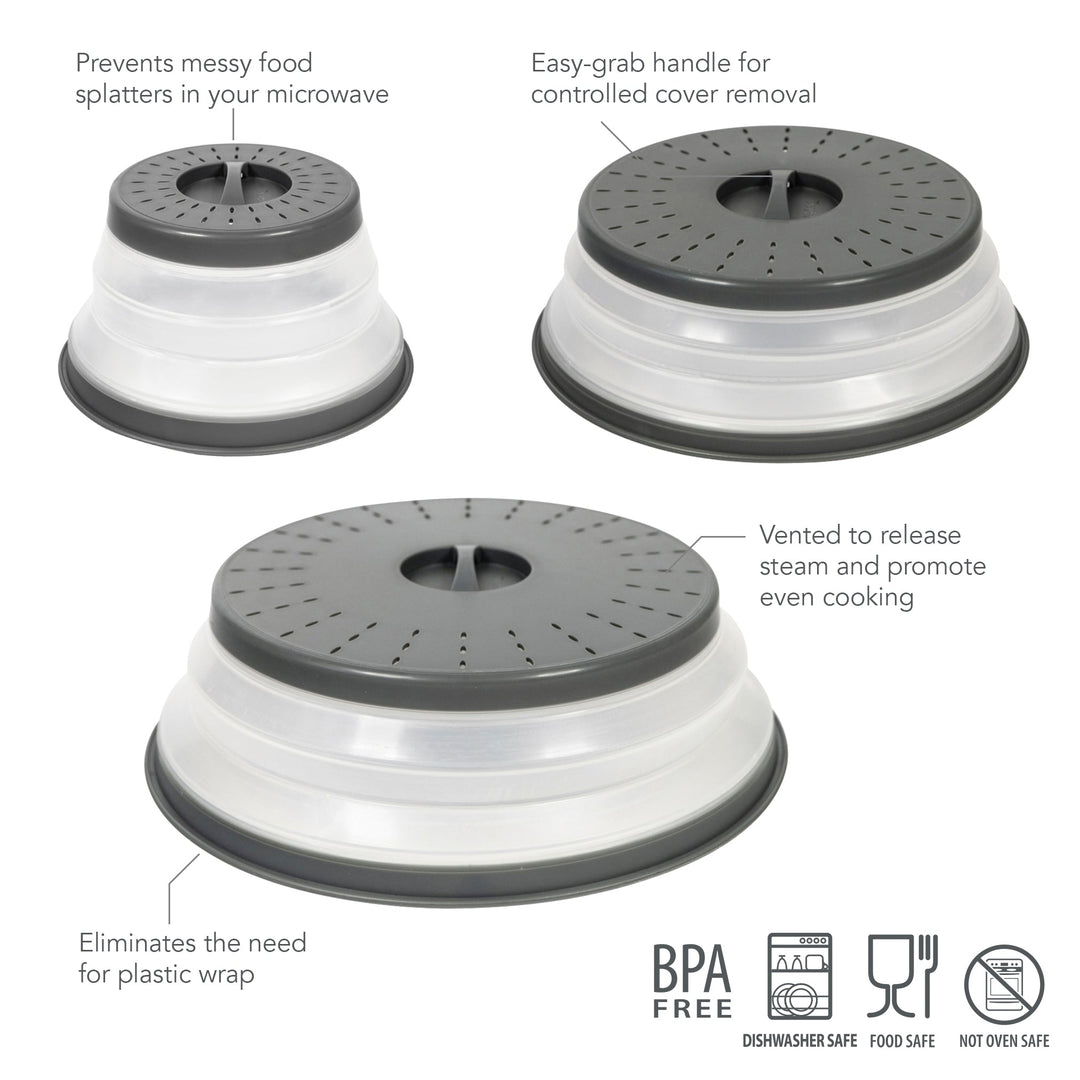 Collapsible Microwave Food Cover - Set of 3