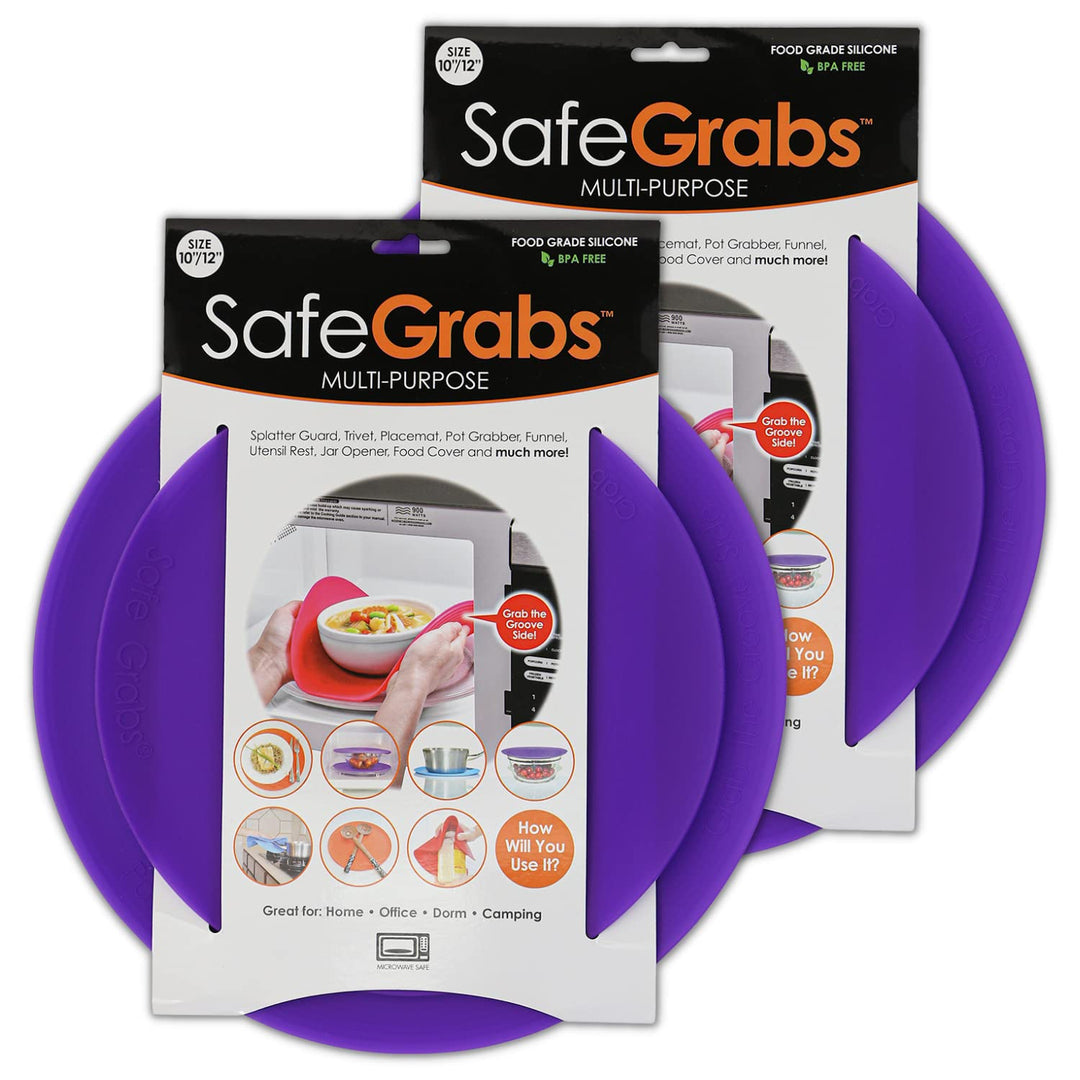 Safe Grabs: Silicone Microwave & Kitchen Mats | As Seen on Shark Tank | Mixed Color Sets