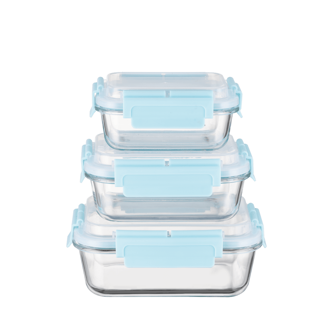 HI-TOP Lids With Pro Grade Removable Lockdown Levers (Rectangular 3 container set)