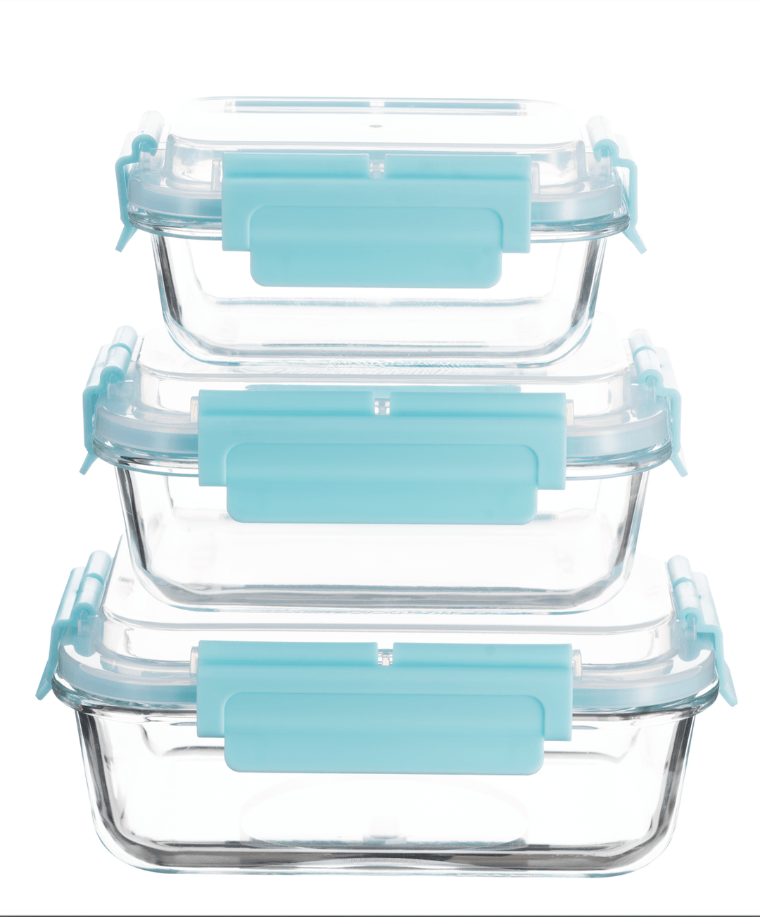 HI-TOP Lids With Pro Grade Removable Lockdown Levers (Rectangular 3 container set)