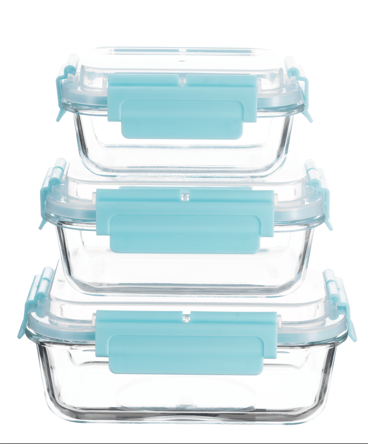 HI-TOP Lids With Pro Grade Removable Lockdown Levers (Rectangular 3 container set)