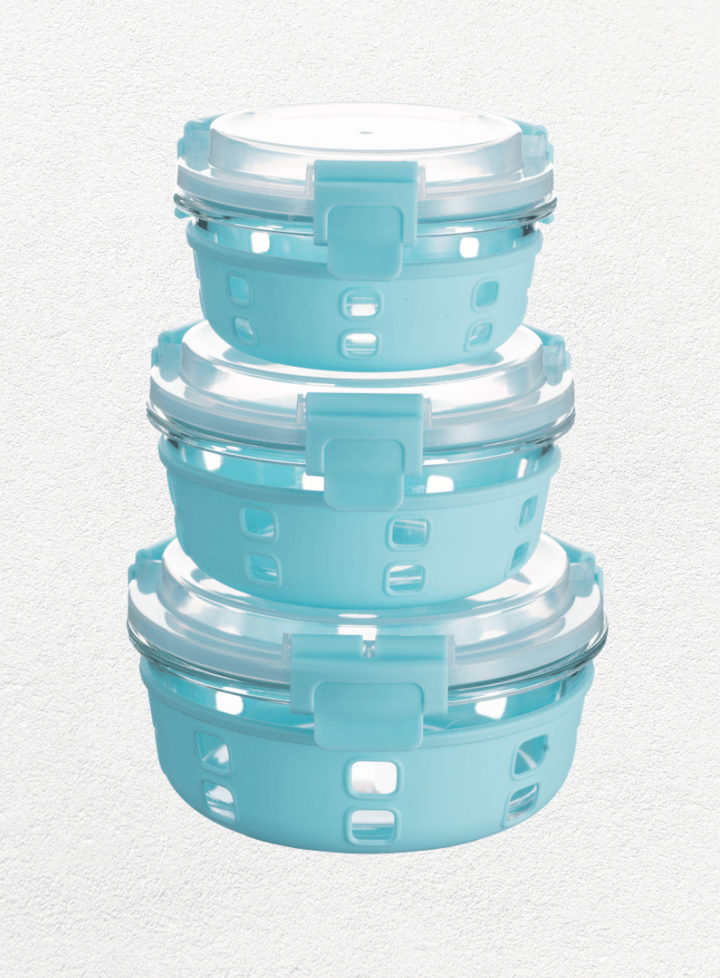 HI-TOP Lids With Pro Grade Removable Lockdown Levers & Silicone Sleeve (Round 3 container set)