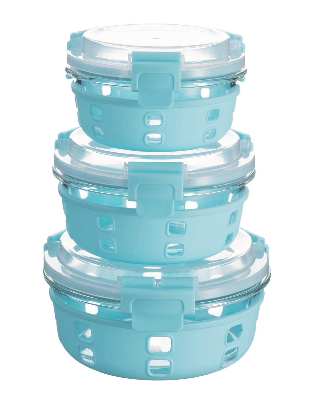 HI-TOP Lids With Pro Grade Removable Lockdown Levers & Silicone Sleeve (Round 3 container set)