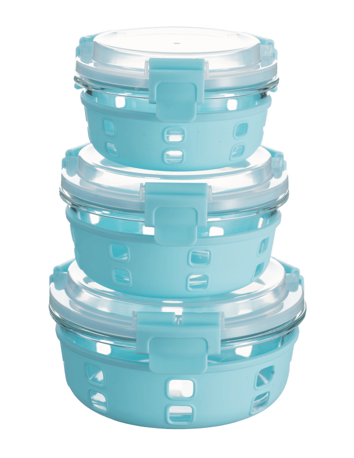 HI-TOP Lids With Pro Grade Removable Lockdown Levers & Silicone Sleeve (Round 3 container set)