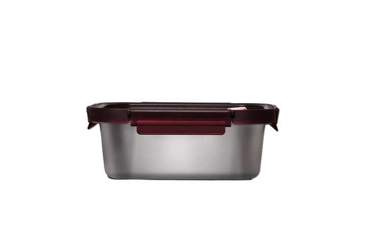 Genicook Microwave-Safe Stainless Steel Container (Rectangle) (27, 41, or 61 Ounces)