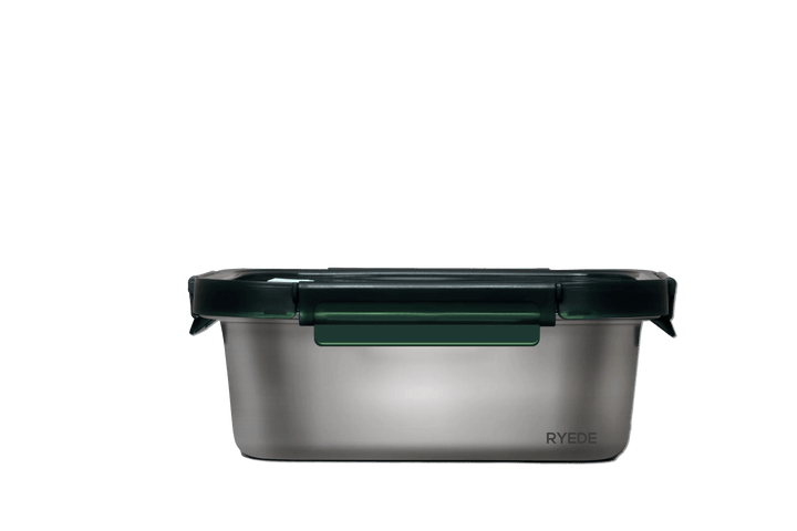 Genicook Square Microwave-Safe Stainless Steel Container (600, 1450 ML)