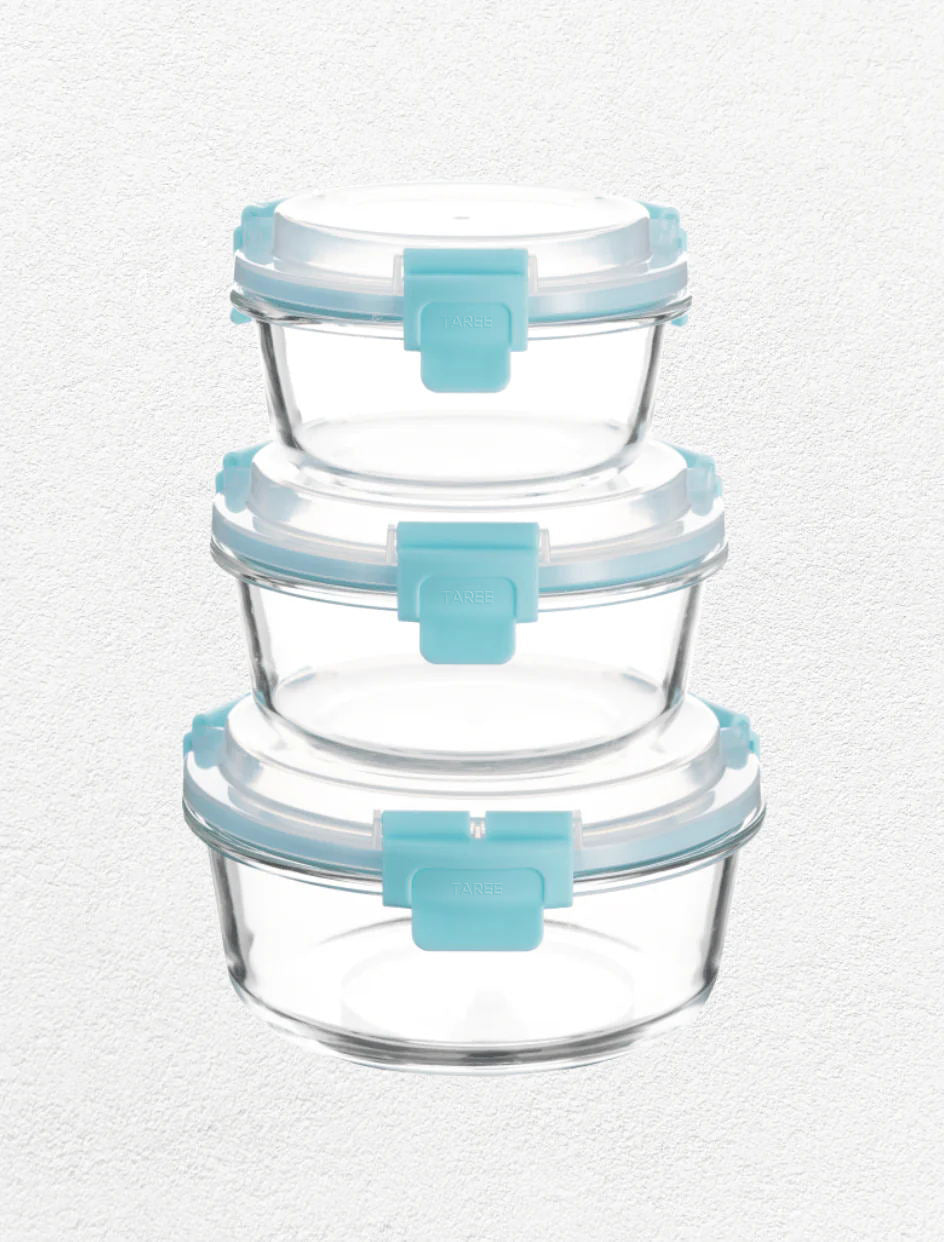 TAREE™ HI-TOP Lids With Pro Grade Removable Lockdown Levers (Round 3 container set)