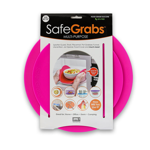 Safe Grabs Silicone Microwave Mat, Trivet, Pot Grabber 