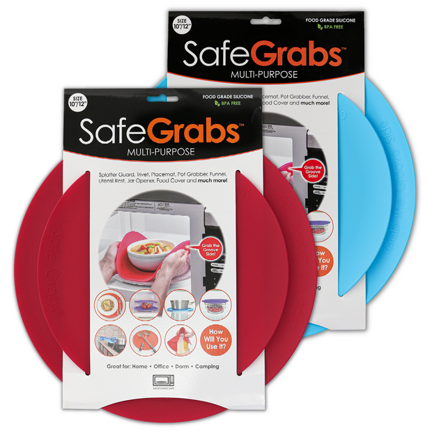  Safe Grabs: Multi-Purpose Silicone Original Microwave Mat from  Shark Tank  Splatter Guard, Trivet, Hot Pad, Pot Holder, Kitchen Tool  (BPA-Free, Heat Resistant, Dishwasher Safe), Ocean Blue: Home & Kitchen