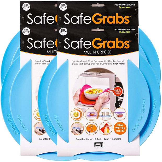 1 Set Safe Grabs Silicone Microwave & Kitchen Mats | As Seen on Shark Tank